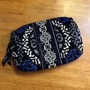 Vera Bradley Medium Cosmetic Makeup Bag Canterberry Cobalt